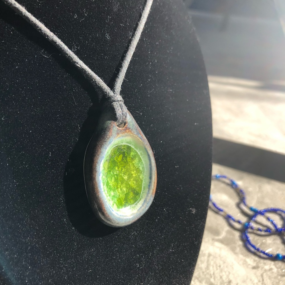 Glass & ceramic necklace